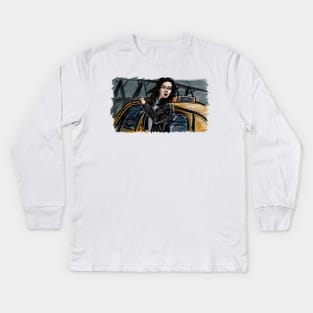 Detective JJ fanart Kids Long Sleeve T-Shirt